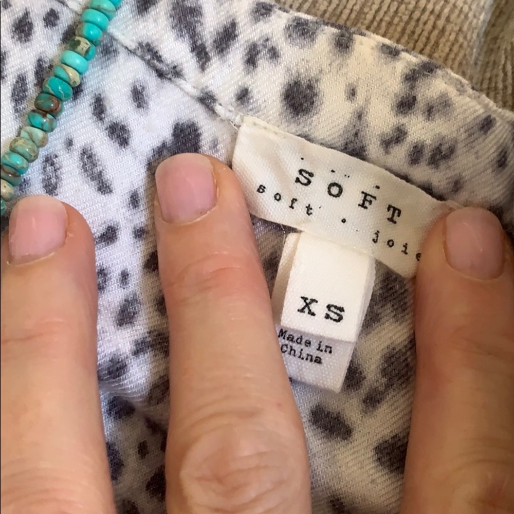 Joie Soft grey leopard print dress - Picture 5 of 5